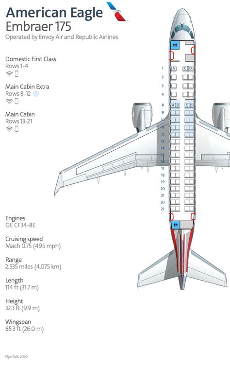 American Airlines Embraer 175 Seating Chart