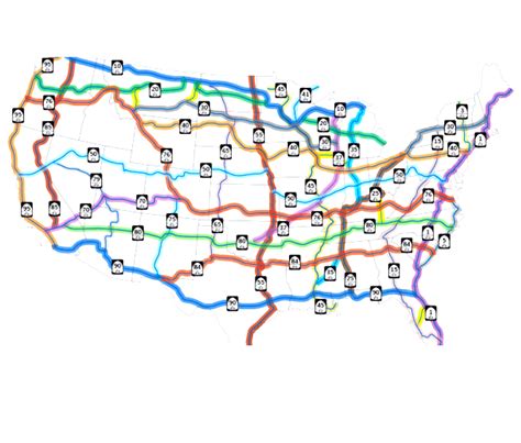 Interstate Highway System Map Us Interstate Highway System Interstate