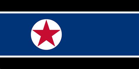This North Korean Flag Using The Colors Of The South Korean Flag Is