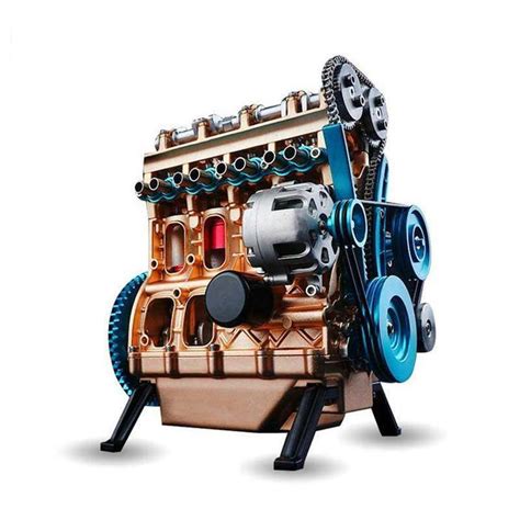 Miniature 4 Cylinder Engine Kit V4 Car Engine Model — Enginediy