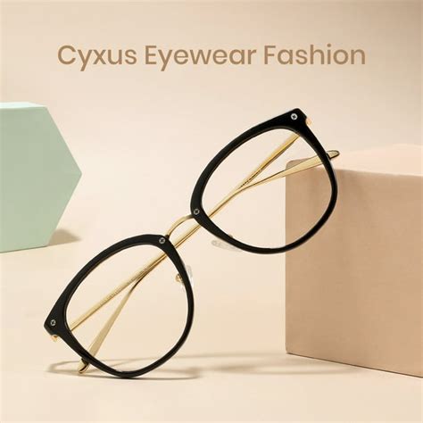 cyxus blue light glasses for women light tr90 blue light blocking eyeglasses round cat eyes