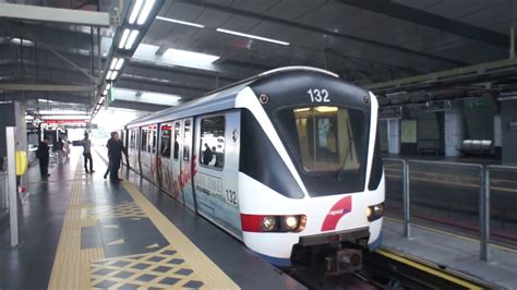 Stesen lrt putra heights (ms); LRT KJ Line Bombardier Innovia ART 200 Set 32 Entering ...