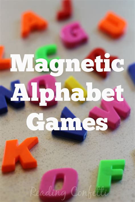 Magnetic Alphabet Games Teaching Letter Recognition Reading Confetti