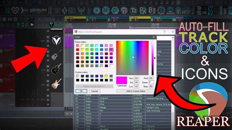 Reaper How To Auto Color Tracks Regions And Markers Customize Reaper