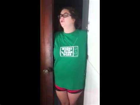 Guess this dancer learned the hard way why you never question the walls xd. Girl gets stuck between door and wall - YouTube