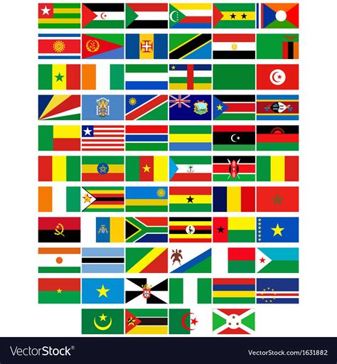 Flags Countries Africa Royalty Free Vector Image