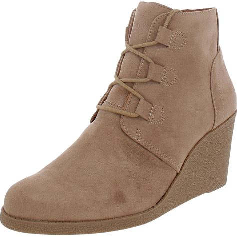 style and co noellee womens padded insole wedge boots