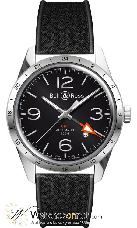 Bell And Ross Br 123 Gmt Brv123 Bl Gmtsrb Mens Stainless Steel