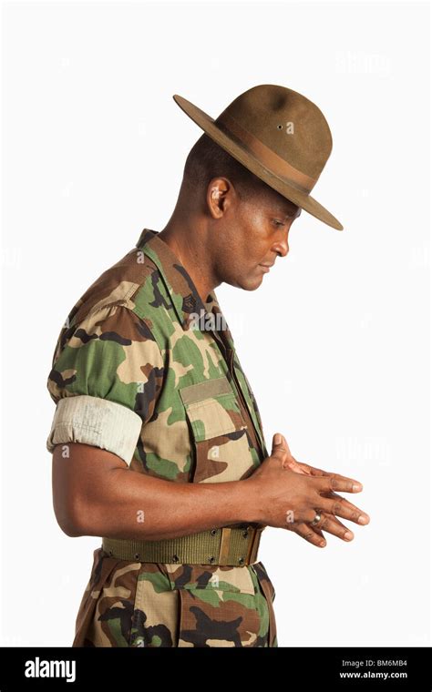 A Military Man With His Head Bowed In Contemplation Stock Photo Alamy