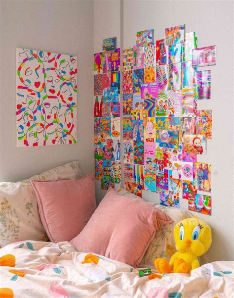 Kidcore Aesthetic Wall Collage Kit Indie Room Decor Y2k Wall Etsy