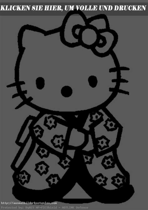 Os animais são um maravilhoso objeto de cor. hello kitty-32 | Ausmalbilder Kostenlos