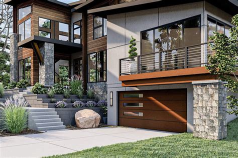 Plan 62965dj Modern Mountain House Plan With 3 Living Levels For A