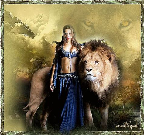When thinking about gifts for a leo woman, remember that she likes to live larger than life. Fantasy Woman With Lion Photo: This Photo was uploaded by ...