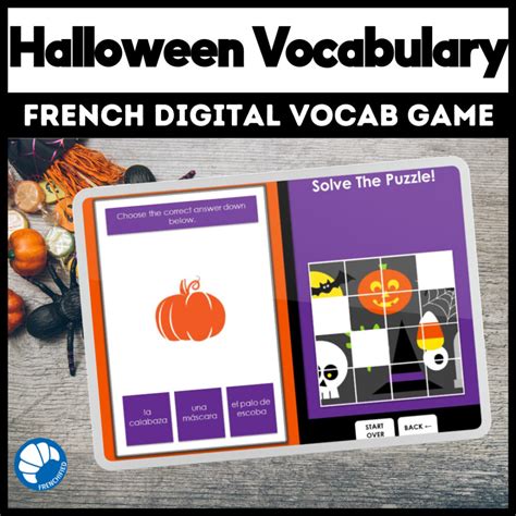 French Halloween Vocabulary Game
