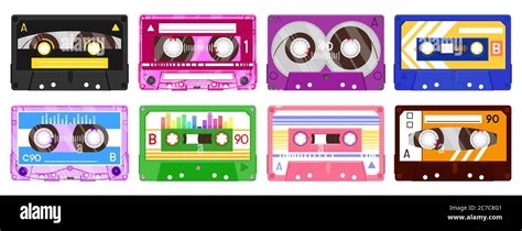Audio Record Tapes Retro 90s Music Cassette Vintage Music Mix Audio