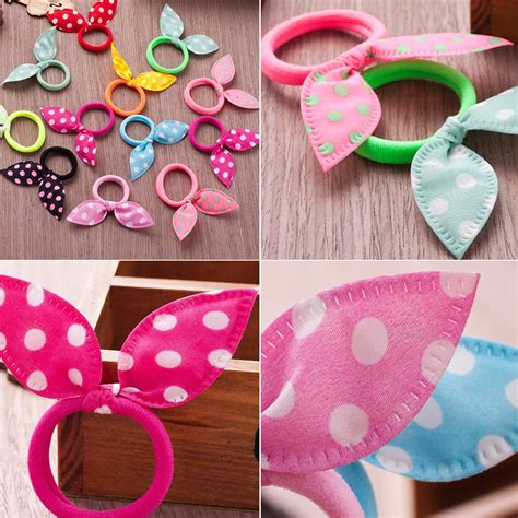 20pcsset Rabbit Ears Hair Band Ren Hair Accessories Scrunchies Elastic