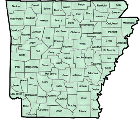 Arkansas Counties List Of Index