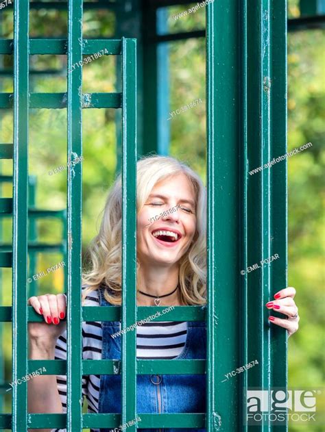 Attractive Blonde Woman Is Very Happy Stock Photo Picture And Rights