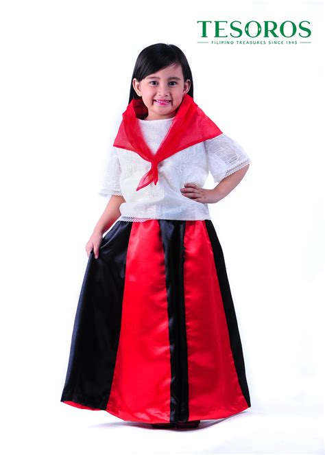 The Traditional Filipina Lady Wear This Maria Clara With Abaca Kimona