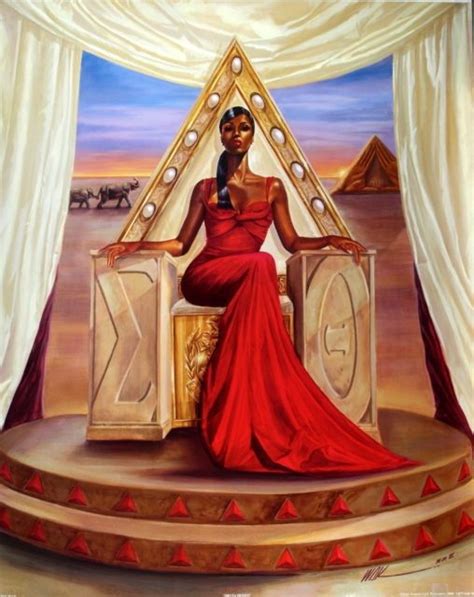 Delta Queen By Wak Kevin A Williams 24x30 Black Art Print Poster African American Sorority
