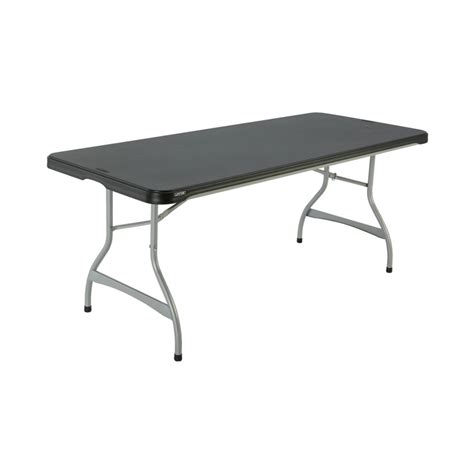 Lifetime 4 Ft Adjustable Folding Table White Granite The Home Depot