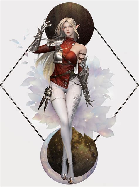 blonde jihyun heo fantasy concept art fantasy character design concept art characters