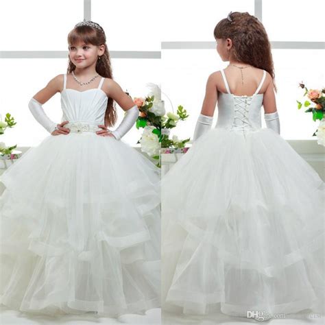 Tiered Ruffles Flower Girls Dresses For Wedding 2016 Kids Formal Wear