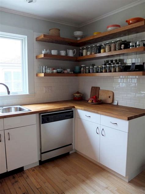 37 Inspiring Diy Small Kitchen Open Shelves Decor Ideas
