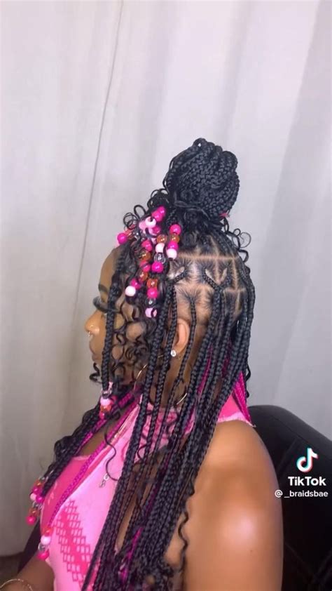 boho knotless braids and beads with peekaboo hearts goddess braids girls hairstyles braids