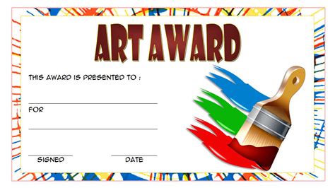 Art Certificates Free Printables Printable Templates