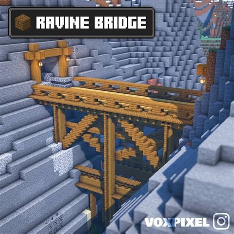 Minecraft Building Designs😇 On Instagram Ravine Bridge By Voxpixel