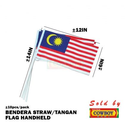 Bendera Straw Tangan Jalur Gemilang X In Pcs Pack Bendera Negeri