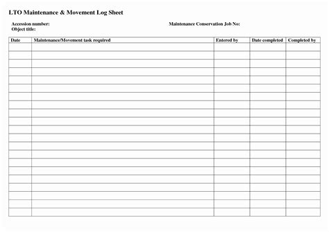 Maintenance Log Spreadsheet Within Auto Maintenance Schedule