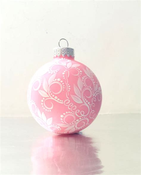Christmas central's ornament collection includes pink glass ball christmas ornaments with numerous shades, sizes and finishes to choose from. Christmas Ornament Small Glass Ornament: Pink and White Swirls
