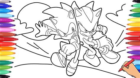 Sonic The Hedgehog Vs Shadow The Hedgehog Coloring Pages Sonic The