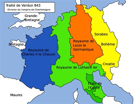La Division De Lempire De Charlemagne En 843