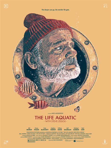 The Life Aquatic With Steve Zissou Inspired Retro Movie Print Wes