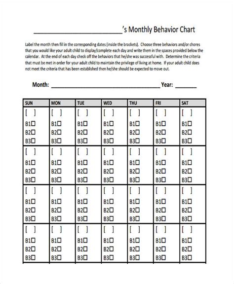 Behavior Chart Examples Format Pdf Examples