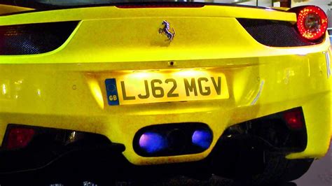 Thanks to the guys at flgntlt and r3 wheels. LOUD Ferrari 458 Italia FLAMES in London!!! (Novitec power!) - YouTube