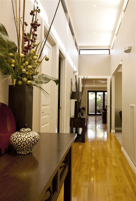 Golden Oak Decorating Long Hallway Modern Hallway Design Narrow