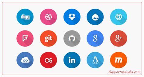 All Social Media Icon And Background Color Html Css Hex Code List
