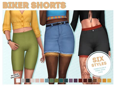The Sims Resource Accessory Biker Shorts Full Set