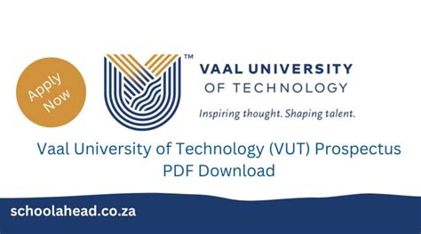 Vaal University Of Technology Vut Prospectus Pdf Download Schoolahead
