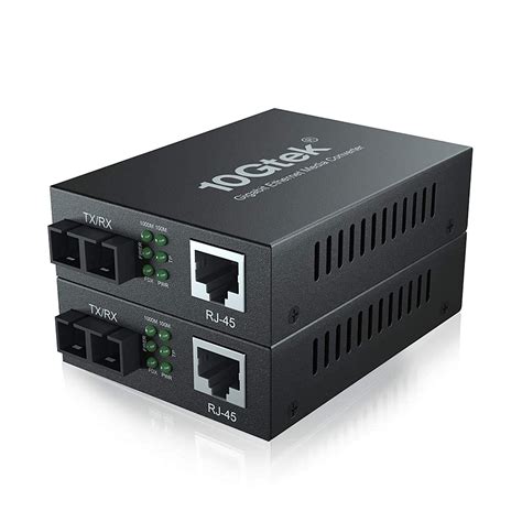2 Pack Gigabit Ethernet Media Converter With A Built In 1gb