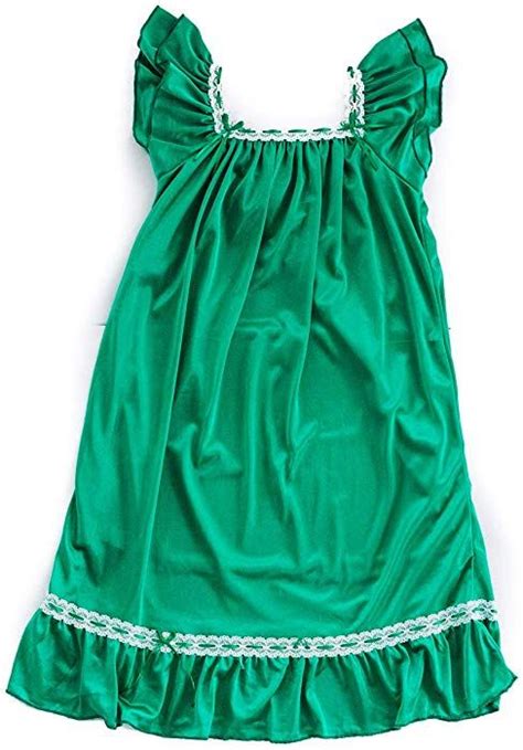 Girls Vintage Nightgown Green Double Layer L 5 6 Years