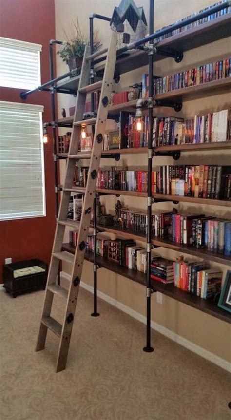 36 Captivating Floor To Ceiling Bookshelves Ideas With Ladder To Try In