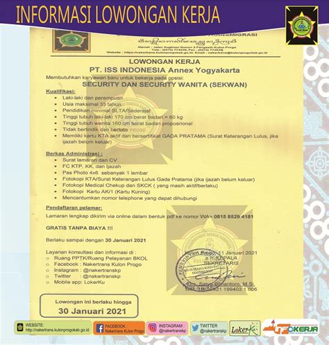 23.pt karya asri batam 24.pt mitra sanjaya sukses 25.pt.cekindo bisnis grup 26.pt.teras teknik furniplus asia 28.pt mhe demag indonesia 29.pt.infiniti internusa indonesia 30.pt.iss. DISNAKERTRANS - LOWONGAN KERJA SECURITY DAN SECURITY ...