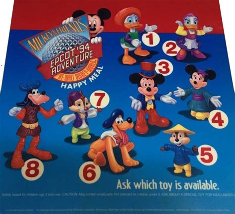 Mcdonalds Happy Meal Toys 1994 Disneys Epcot 94 Kids Time