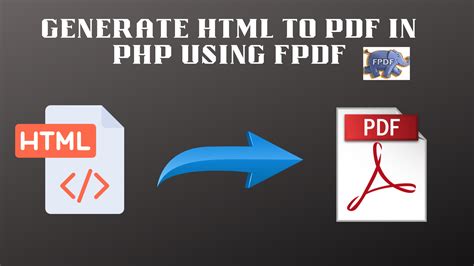 Best Way To Generate Html To Pdf In Php Using Fpdf Tithis Blog