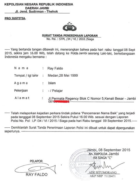 Surat Laporan Kepolisian Prosedur Dan Contoh Surat Permohonan